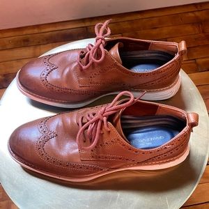 Cole Haan Grand Evolution Leather Shortwing, men’s size 7.5W, color tan/ivory
